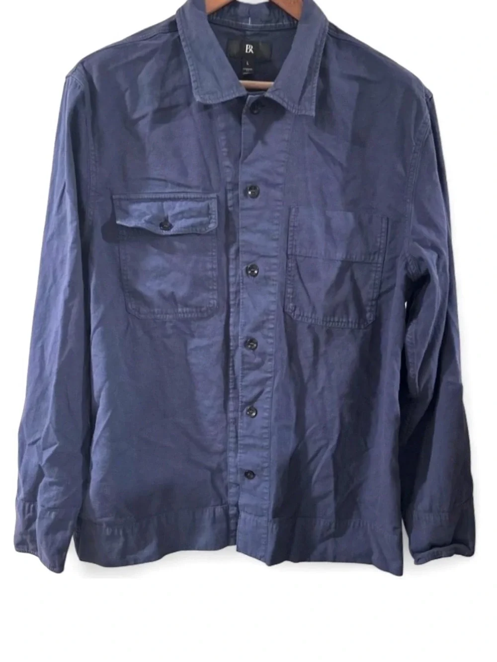 Banana Republic Casual Blue Button Down Sport Shirt Size Men’s Large